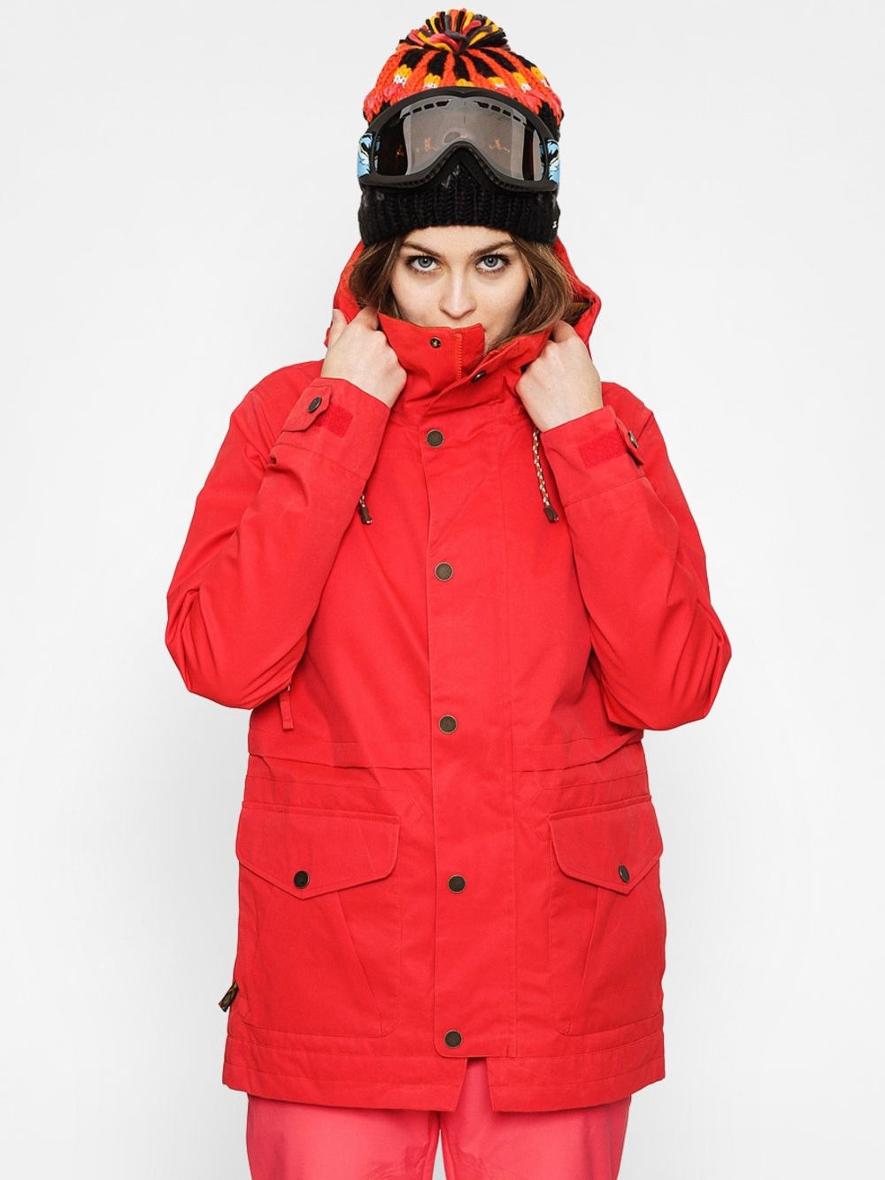 Burton Women’s Fremont Snowboard Red Insulated Ski Snow Jacket XS Dryride